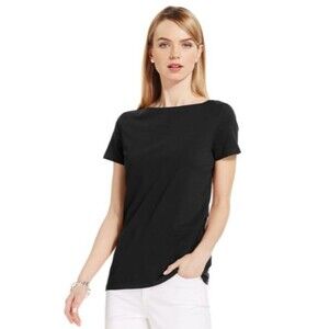 Jones New York Sz. Medium Women’s Navy Blue Gold Metal Yarn T-shirt